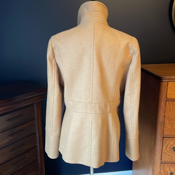 New w/ Tags! J. Crew Wool Blend Pea Coat in Camel Color Size 12 - Picture 5 of 11